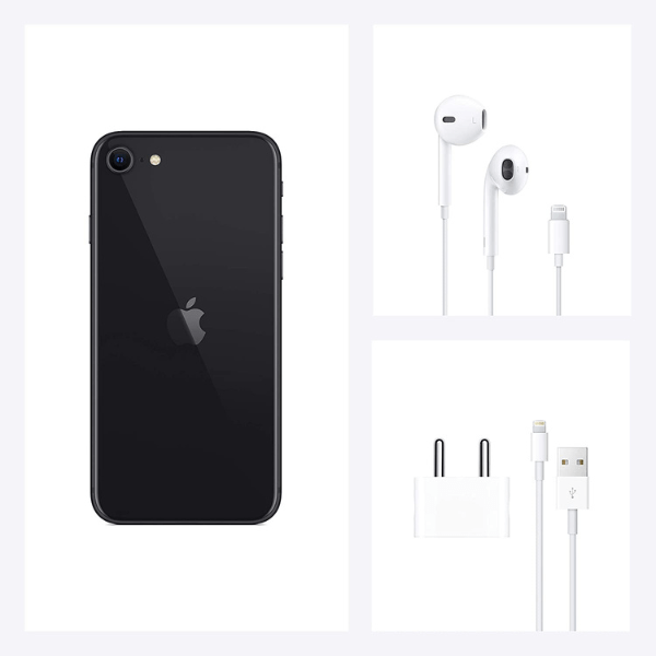 Apple iPhone SE (MX9R2HN/A) with 5G technology, Nano and eSIM, Black