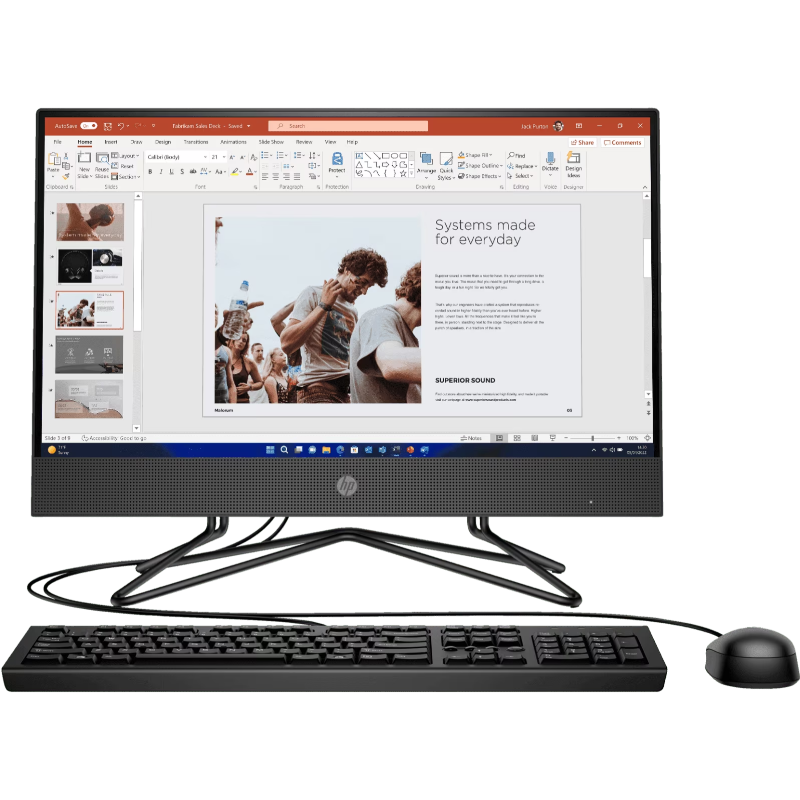 HP 200 PRO G4 843B6PA All-in-One Desktop PC, Intel Core i5-1235U