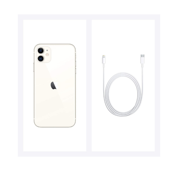 Apple iPhone 11 (MWLU2HN/A) with 4G technology, Dual Sim, White