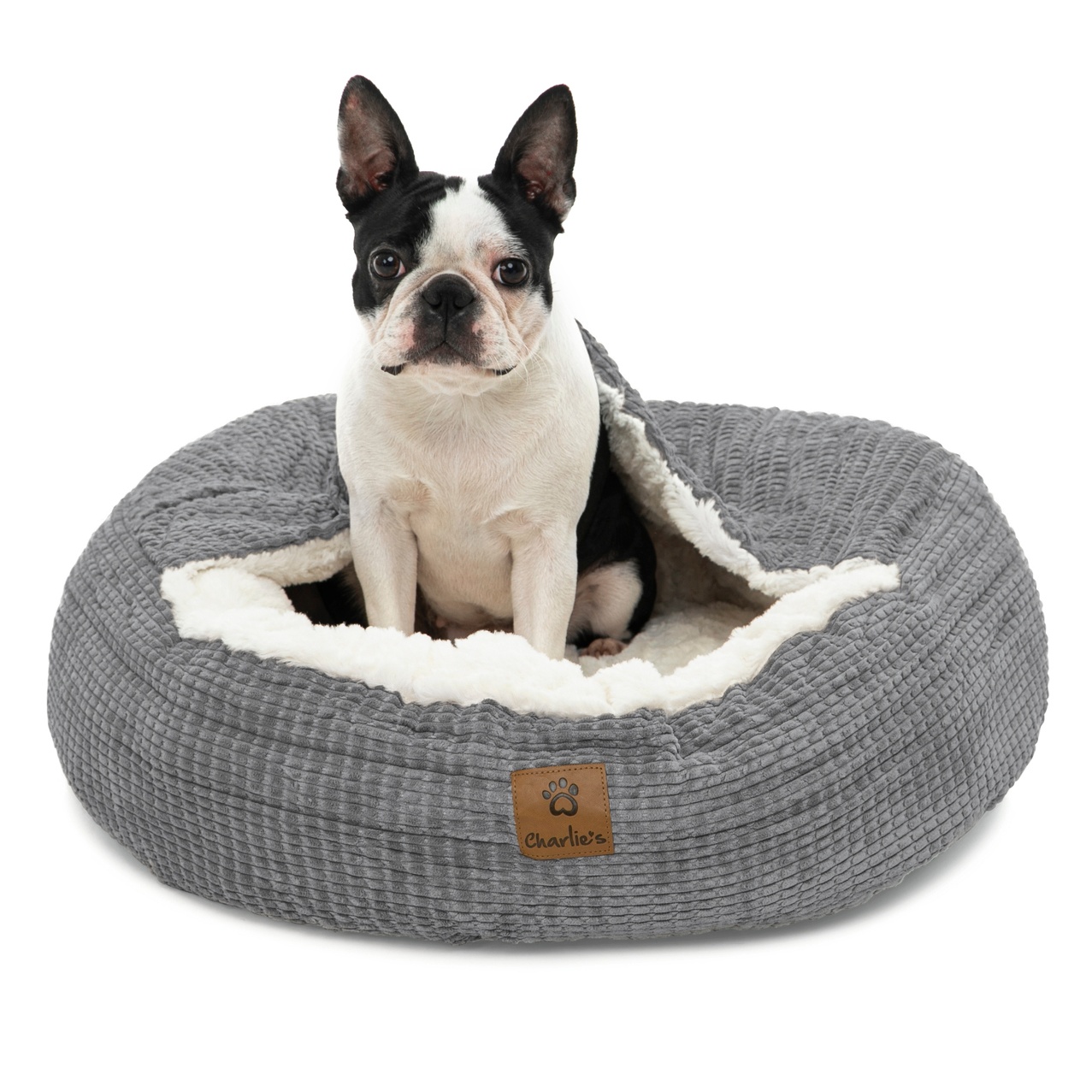 Charlie's Snookie Corncob/Corduroy Hooded Dog Bed Pet Warmer Bed Bolster Nest - Picture 82 of 99
