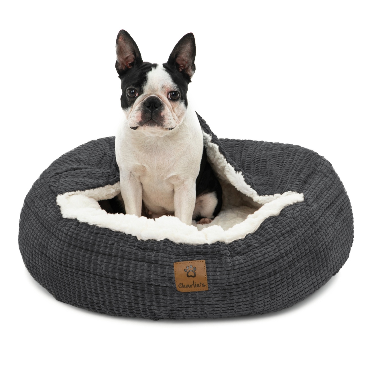 Charlie's Snookie Corncob/Corduroy Hooded Dog Bed Pet Warmer Bed Bolster Nest - Picture 8 of 99