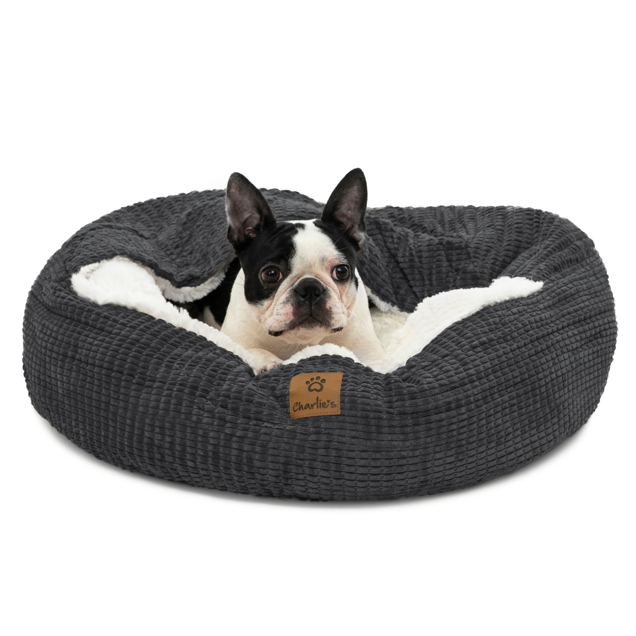 Charlie's Snookie Corncob/Corduroy Hooded Dog Bed Pet Warmer Bed Bolster Nest - Picture 9 of 99