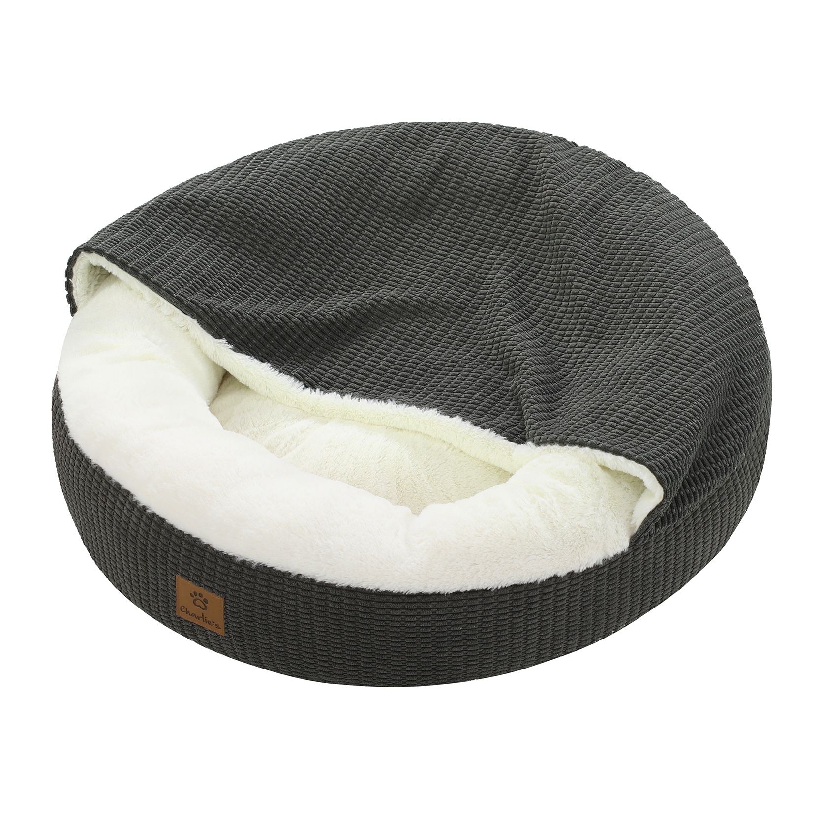 Charlie's Snookie Corncob/Corduroy Hooded Dog Bed Pet Warmer Bed Bolster Nest - Picture 12 of 99