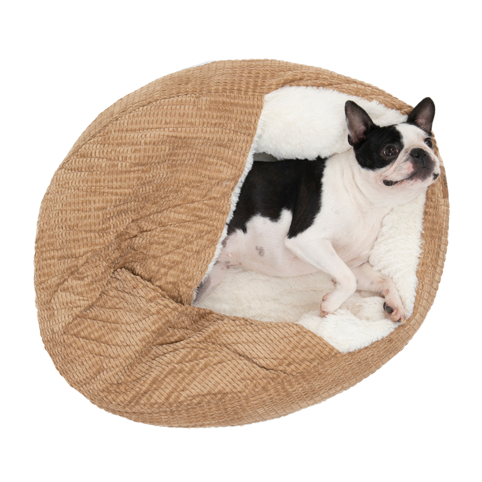 Charlie's Snookie Corncob/Corduroy Hooded Dog Bed Pet Warmer Bed Bolster Nest - Picture 28 of 99