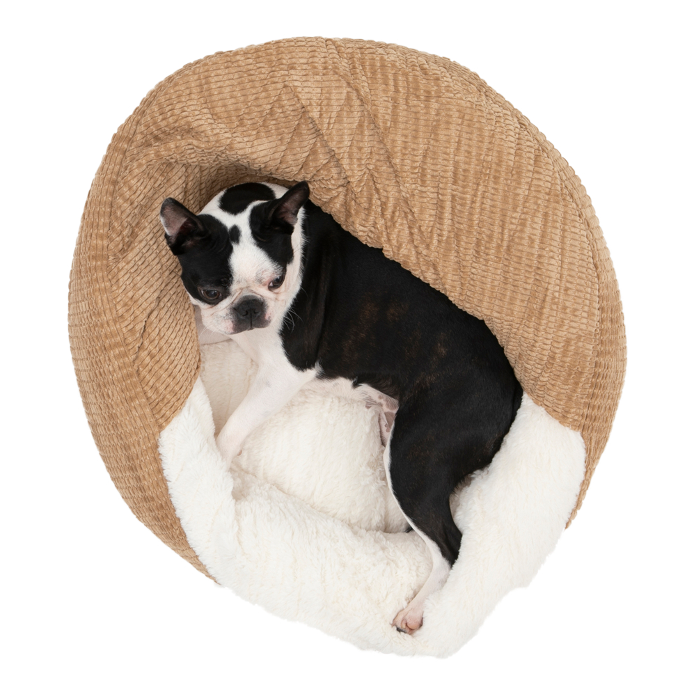 Charlie's Snookie Corncob/Corduroy Hooded Dog Bed Pet Warmer Bed Bolster Nest - Picture 29 of 99