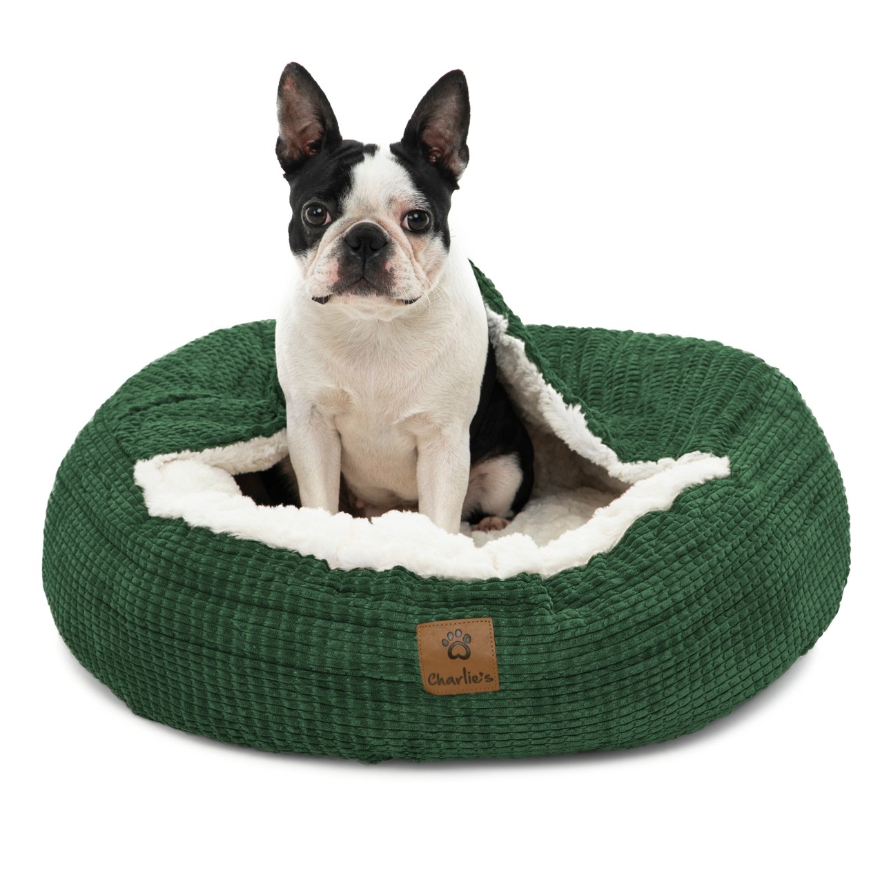 Charlie's Snookie Corncob/Corduroy Hooded Dog Bed Pet Warmer Bed Bolster Nest - Picture 35 of 99