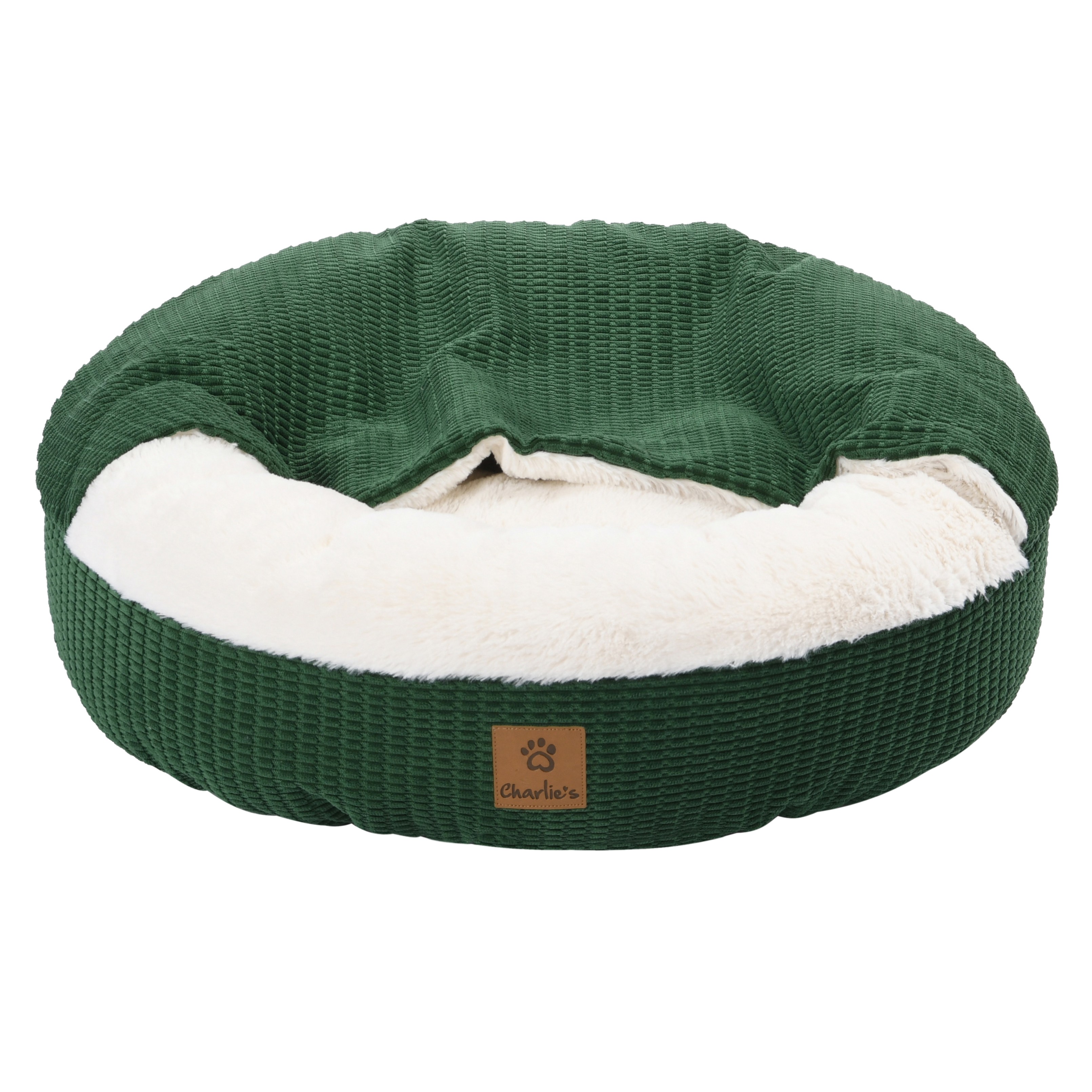Charlie's Snookie Corncob/Corduroy Hooded Dog Bed Pet Warmer Bed Bolster Nest - Picture 39 of 99