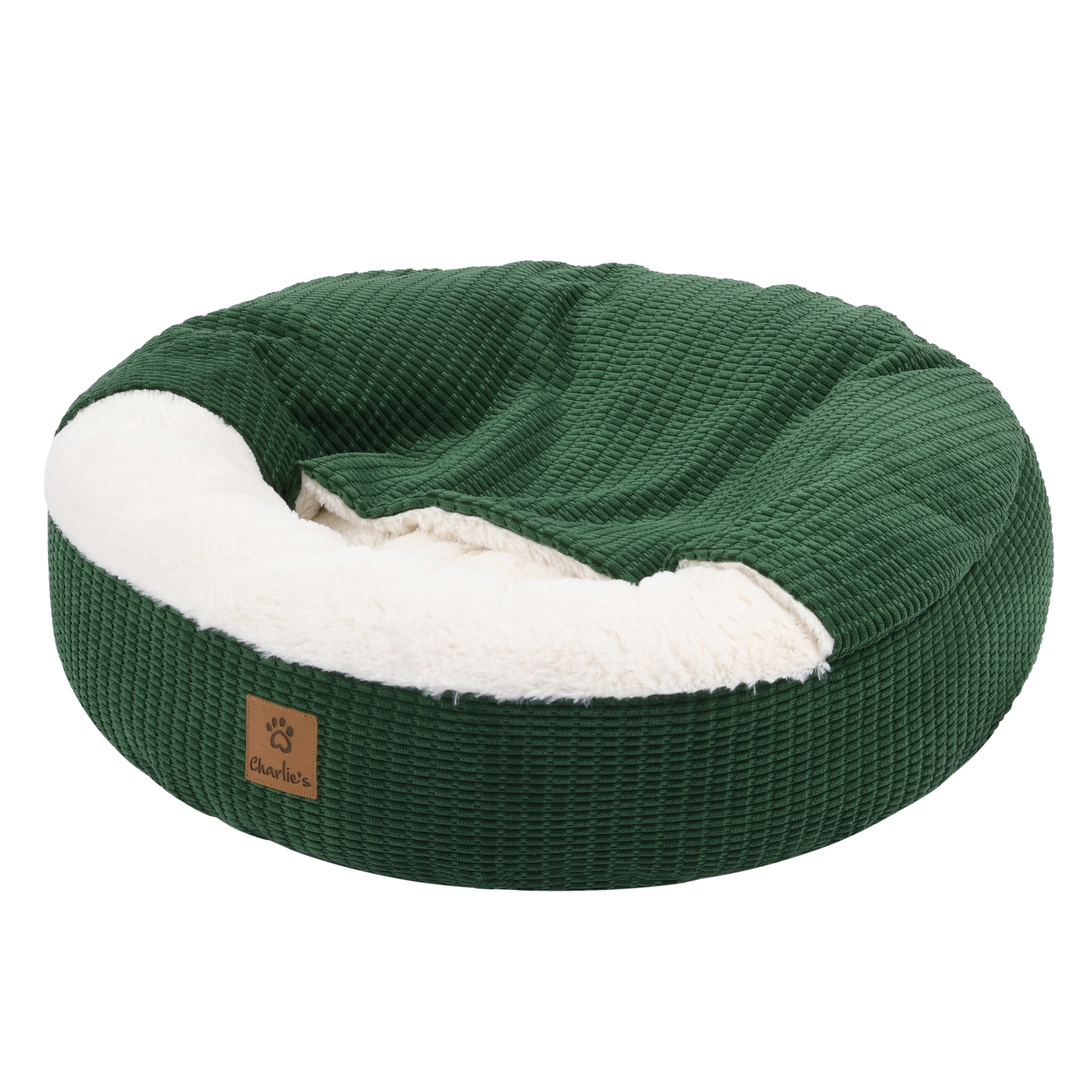 Charlie's Snookie Corncob/Corduroy Hooded Dog Bed Pet Warmer Bed Bolster Nest - Picture 40 of 99