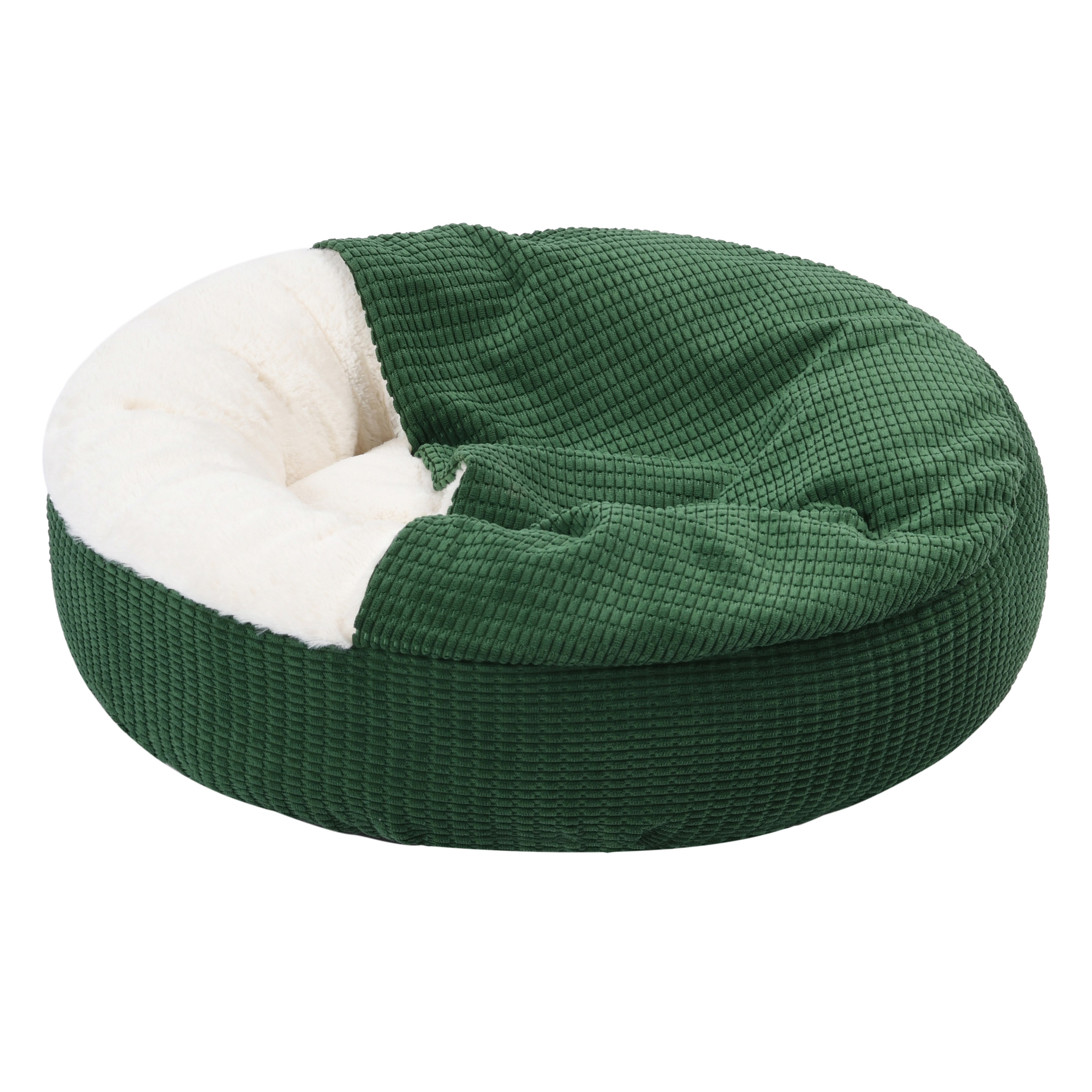 Charlie's Snookie Corncob/Corduroy Hooded Dog Bed Pet Warmer Bed Bolster Nest - Picture 42 of 99