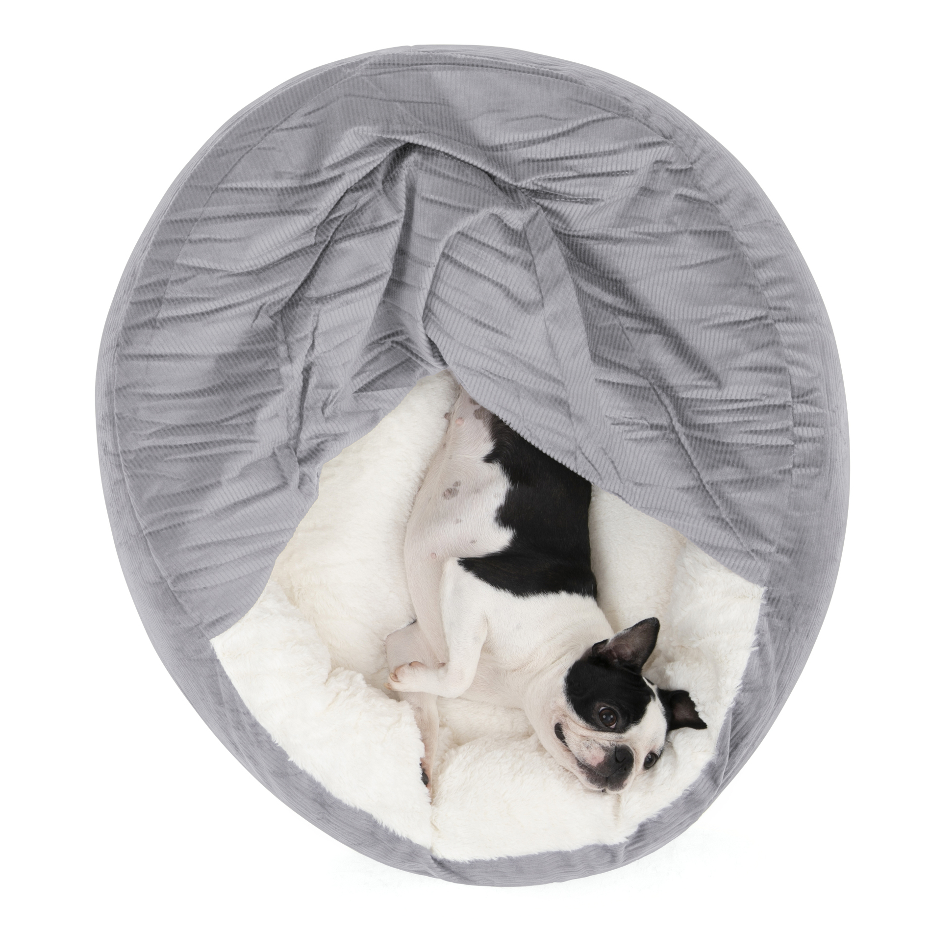 Charlie's Snookie Corncob/Corduroy Hooded Dog Bed Pet Warmer Bed Bolster Nest - Picture 47 of 99