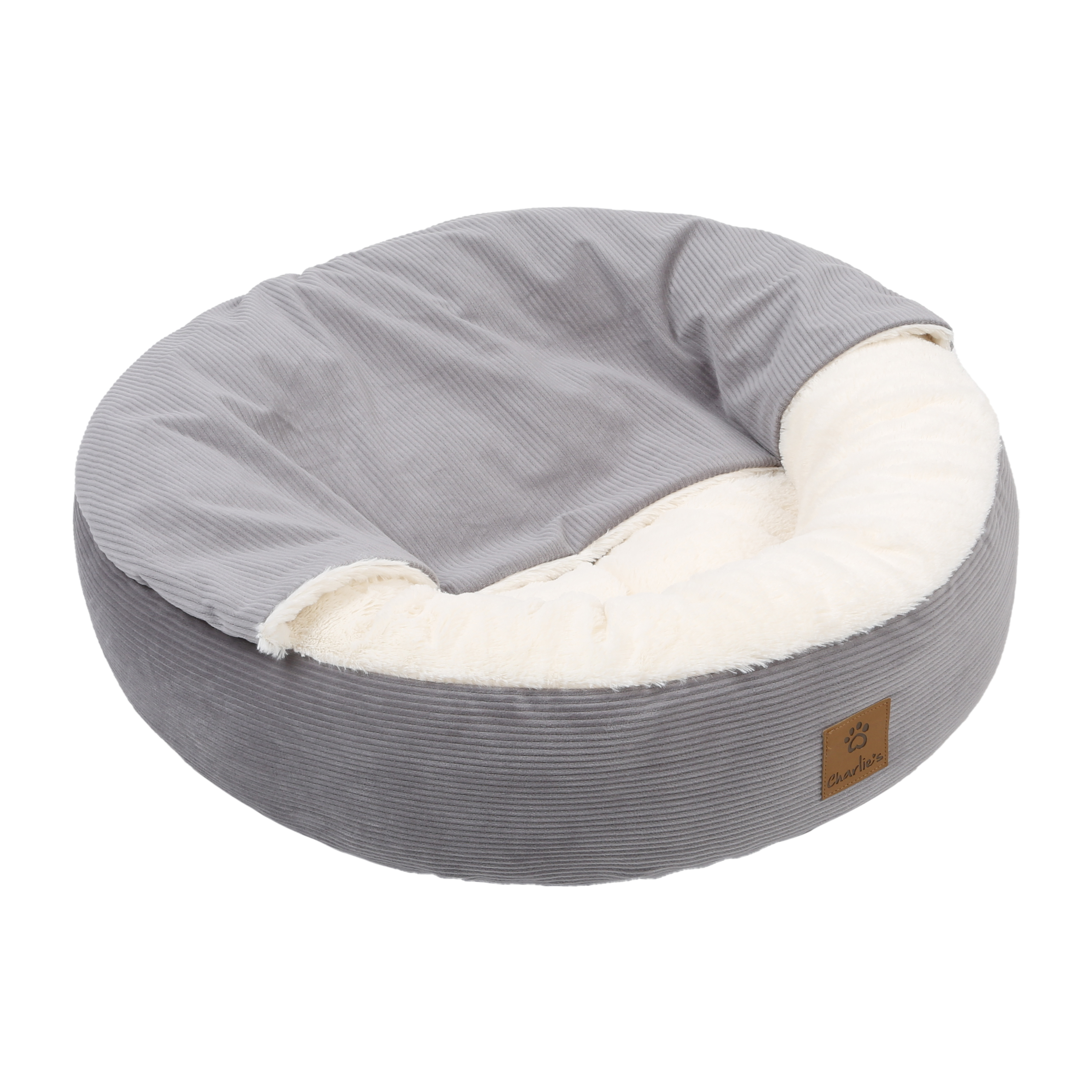 Charlie's Snookie Corncob/Corduroy Hooded Dog Bed Pet Warmer Bed Bolster Nest - Picture 49 of 99