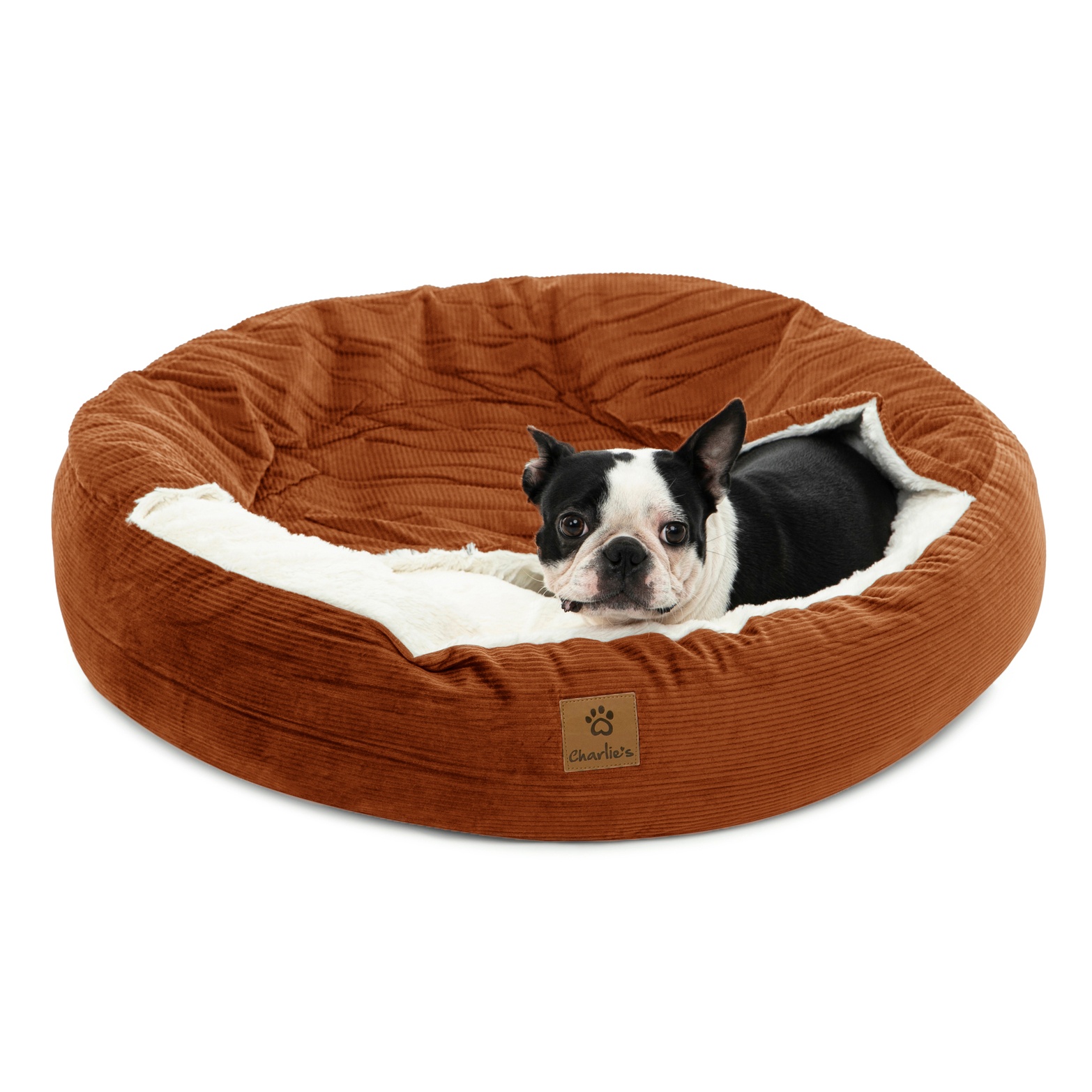 Charlie's Snookie Corncob/Corduroy Hooded Dog Bed Pet Warmer Bed Bolster Nest - Picture 92 of 99