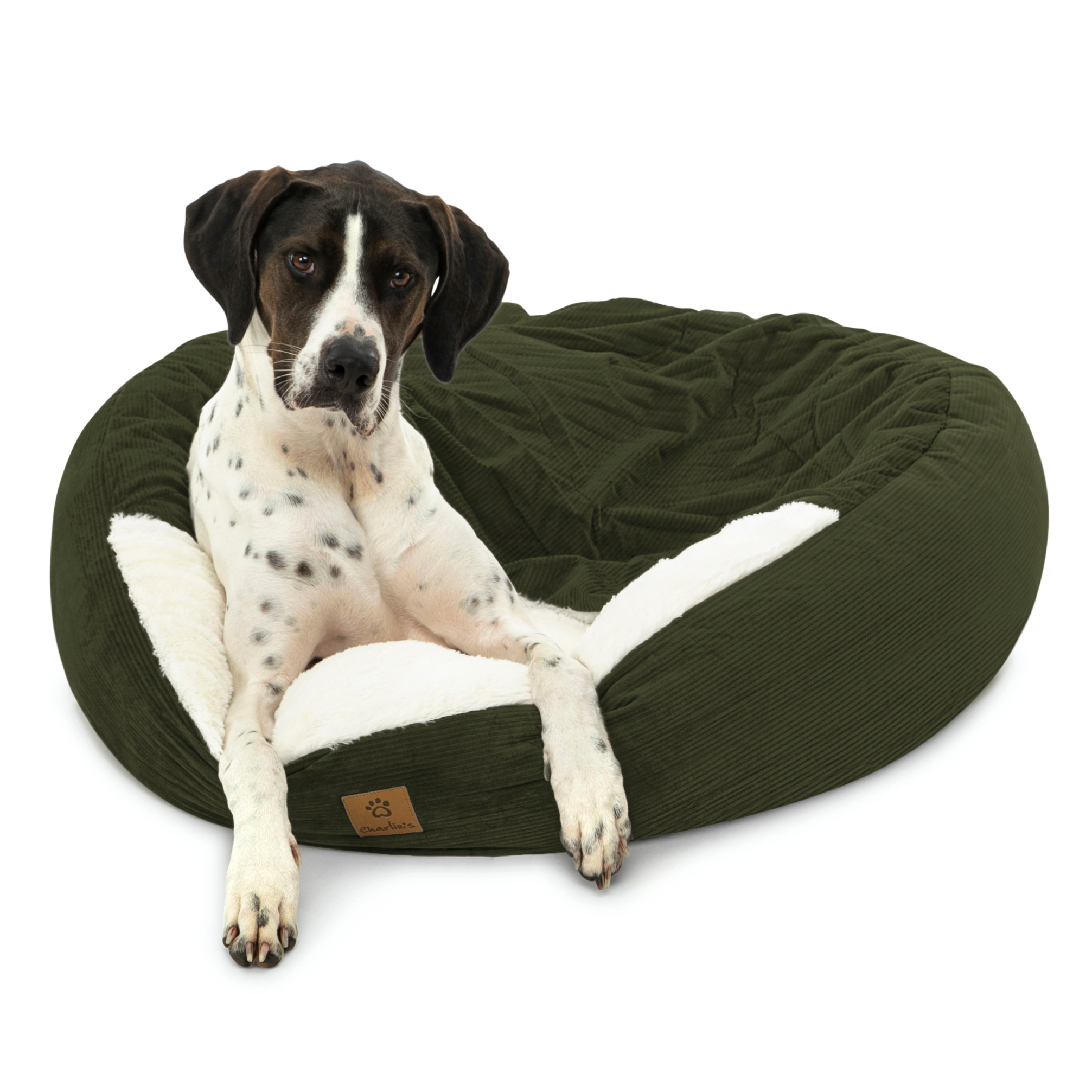 Charlie's Snookie Corncob/Corduroy Hooded Dog Bed Pet Warmer Bed Bolster Nest - Picture 62 of 99