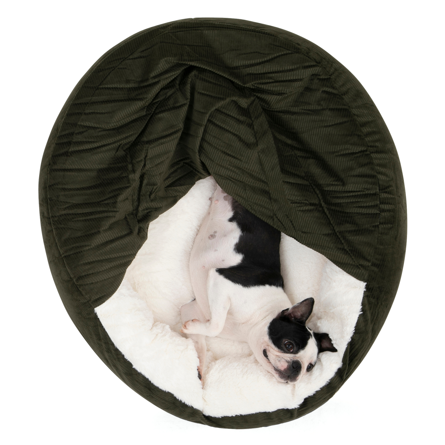 Charlie's Snookie Corncob/Corduroy Hooded Dog Bed Pet Warmer Bed Bolster Nest - Picture 63 of 99