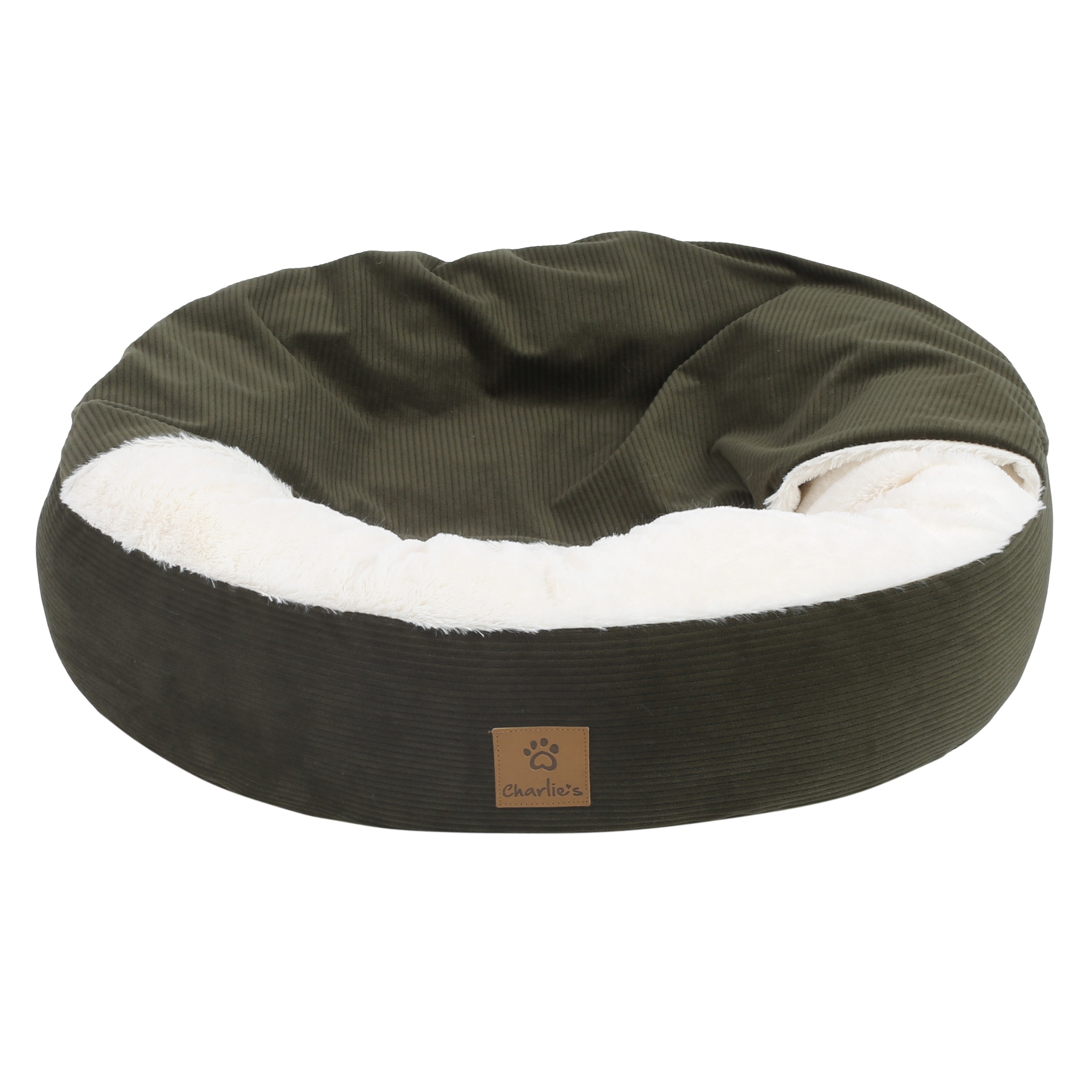 Charlie's Snookie Corncob/Corduroy Hooded Dog Bed Pet Warmer Bed Bolster Nest - Picture 65 of 99
