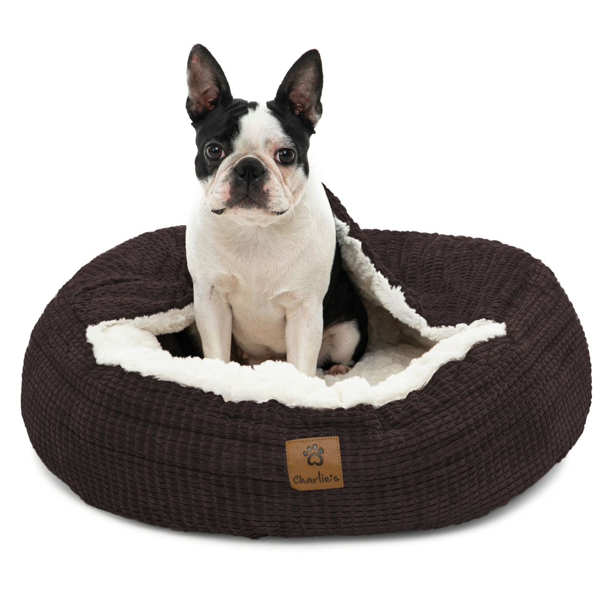 Charlie's Snookie Corncob/Corduroy Hooded Dog Bed Pet Warmer Bed Bolster Nest - Picture 53 of 99