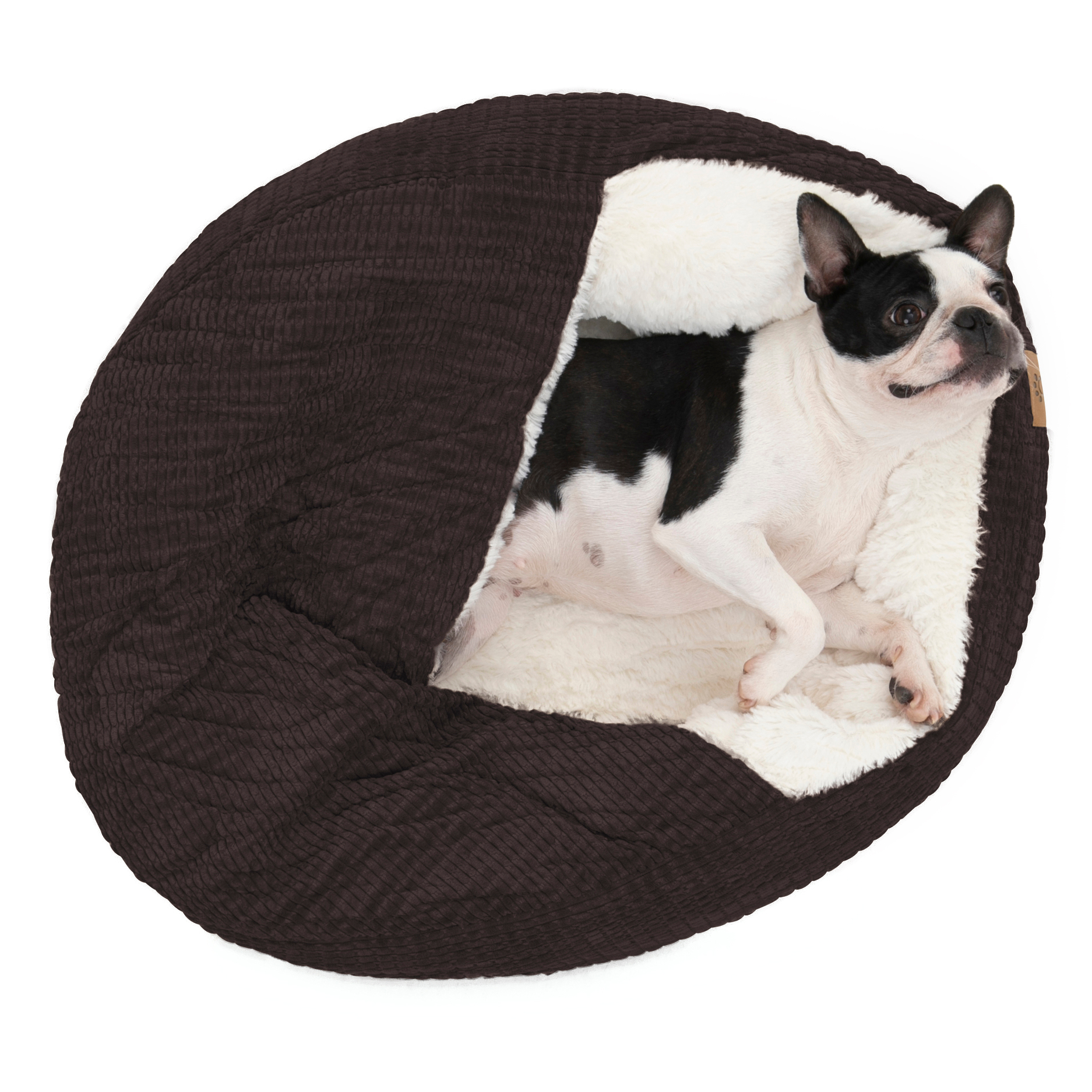 Charlie's Snookie Corncob/Corduroy Hooded Dog Bed Pet Warmer Bed Bolster Nest - Picture 55 of 99