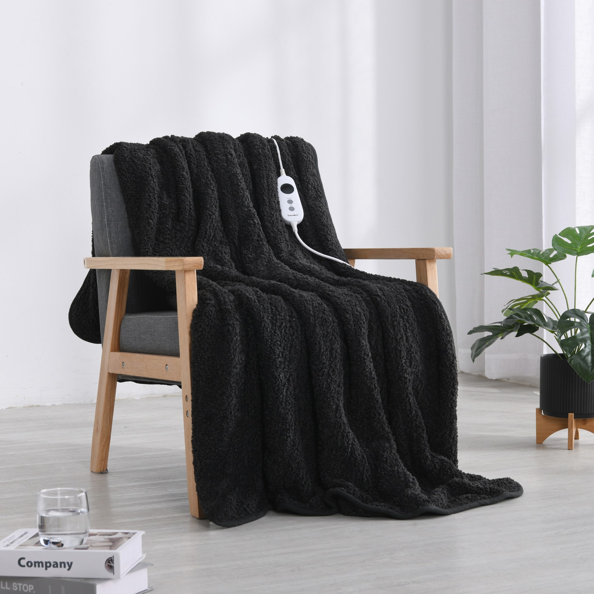 Dreamaker Washable Electric Heated Throw Rug Snuggle Blanket Fleece Faux Fur - Picture 139 of 156