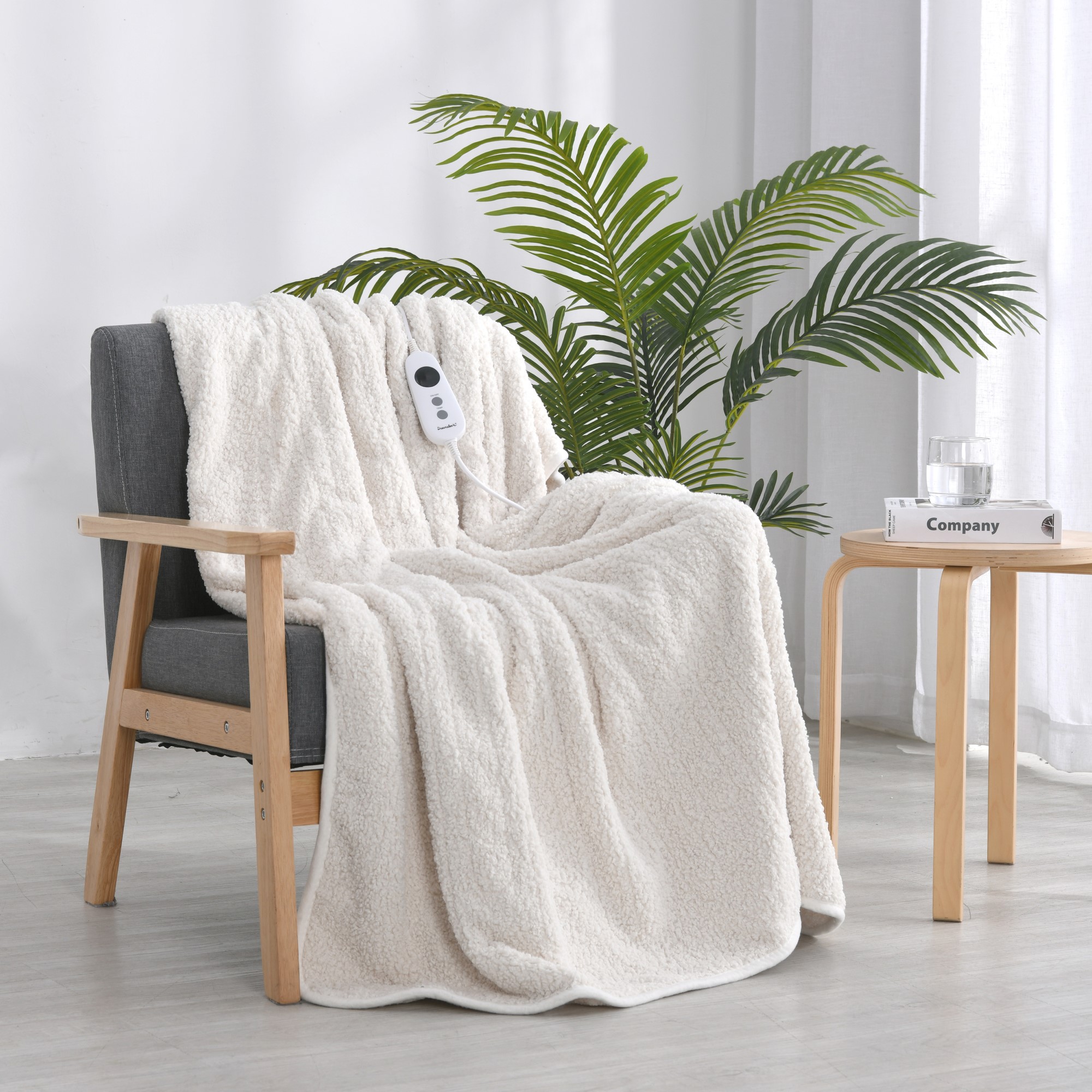 Dreamaker Washable Electric Heated Throw Rug Snuggle Blanket Fleece Faux Fur - Picture 145 of 156